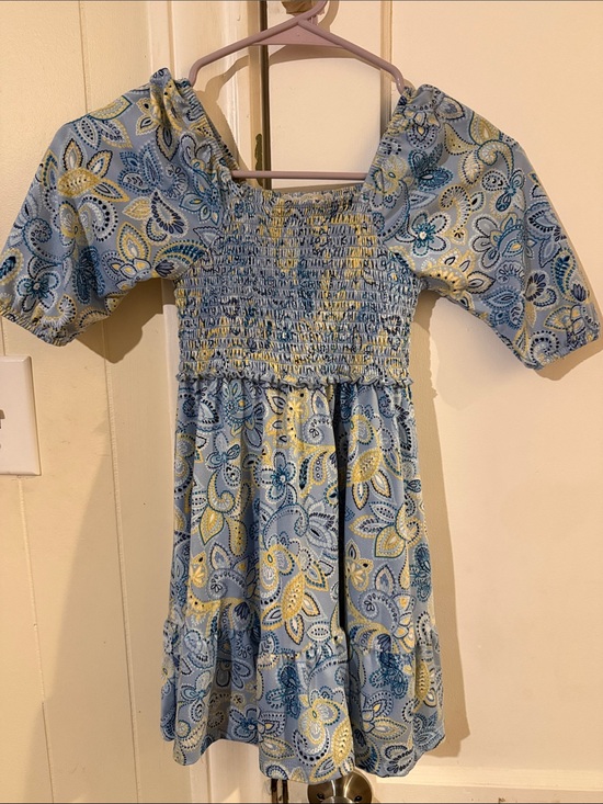 Other - Blue Yellow Floral Smocked Sundress